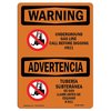 Signmission OSHA Warning Sign, 7" Height, 10" Width, Underground Gas Line Call Custom Bilingual, Landscape OS-WS-D-710-L-12877